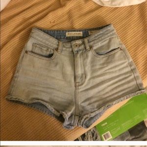 Pacsun light wash mom shorts