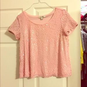 Pink sequin top!