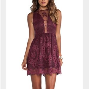 For Love and Lemons plum Cocktail dress