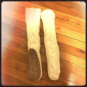 Juicy Couture Cable Knit Slipper Socks