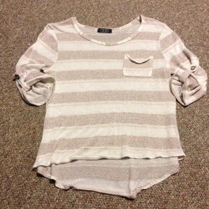 Stripped 3/4 Sleeve Shirt
