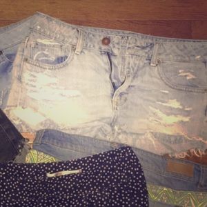 Light Distressed Shorts