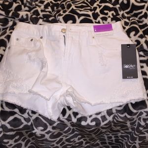 Brand new white shorts