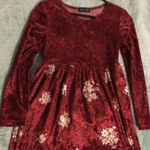 Dresses - Velvet Floral Dress Dresses - Velvet Floral Dress