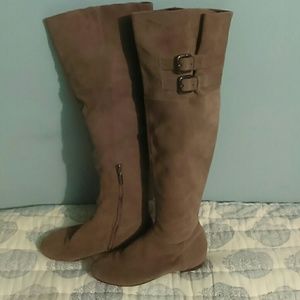 Calvin Klein suede over the knee boots