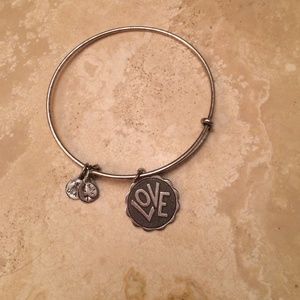 Alex and Ani LOVE Charm Bangle