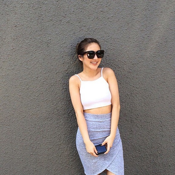 Topshop white croptop