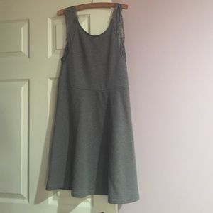Grey dress with lace detail!