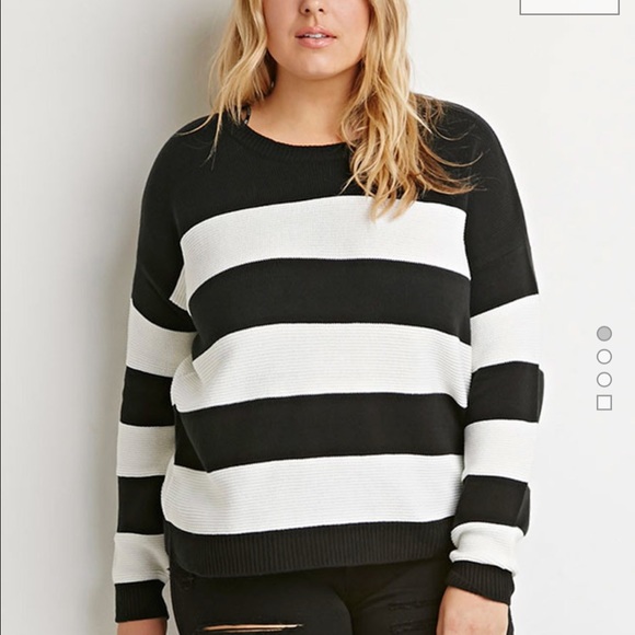 Black and white striped sweater
