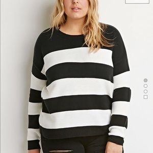 Black and white striped sweater