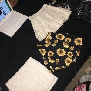 Two skater skirts and one pencil skirt