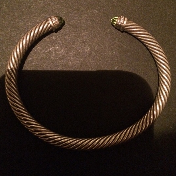 David Yurman bracelet with peridot and diamonds