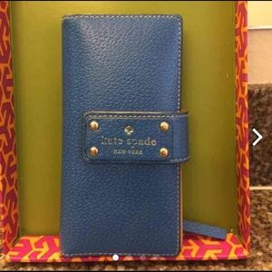 Blue 7 x 3 Kate Spade Wellesley wallet