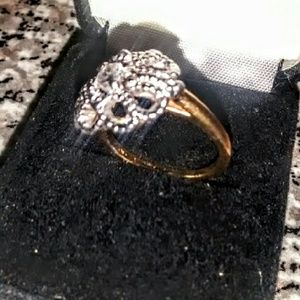 Stunning 18k electro plated gold ring