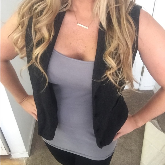 sag harbor  Jackets & Blazers - Black and gray vest