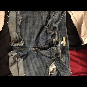 Blue jean shorts