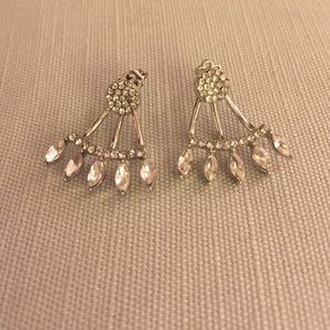 Silver front-back Earrings