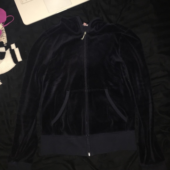 Navy blue zip up juicy jacket - Picture 1 of 3
