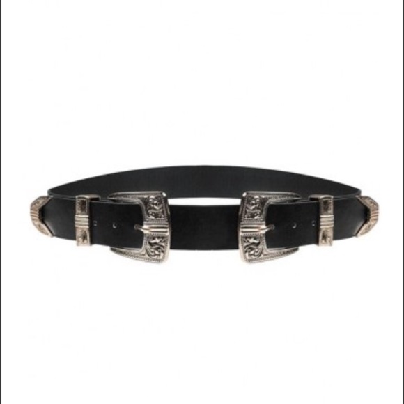Double buckle belt, boho belt