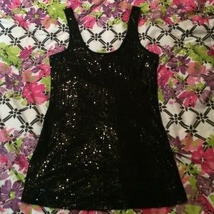 black sparkle tank top