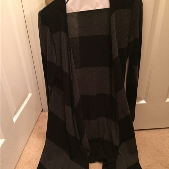 Black and grey striped sweater