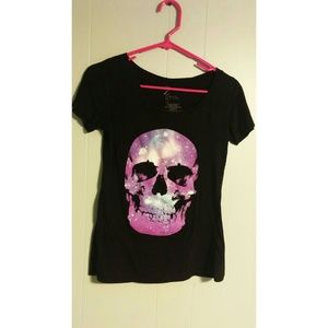 Galaxy skull tee
