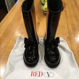 RED Valentino Bow Rubber Rain Boot