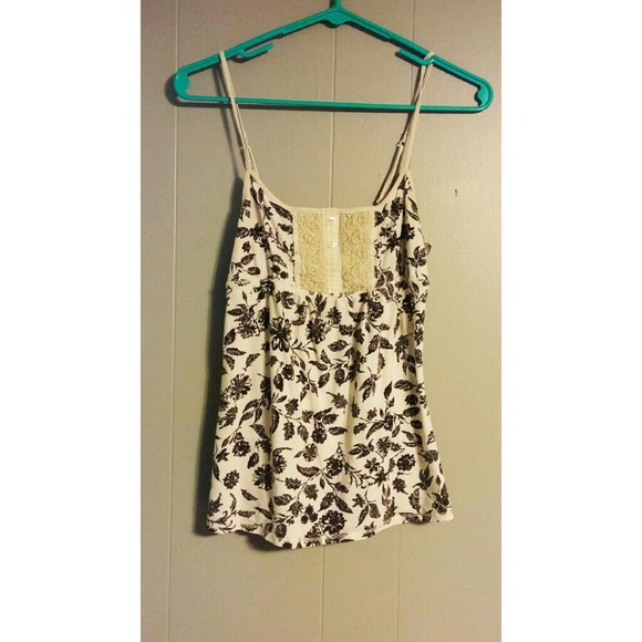 B&W Floral tank
