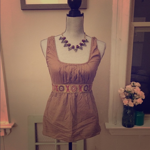Embroidered & Beaded Tank