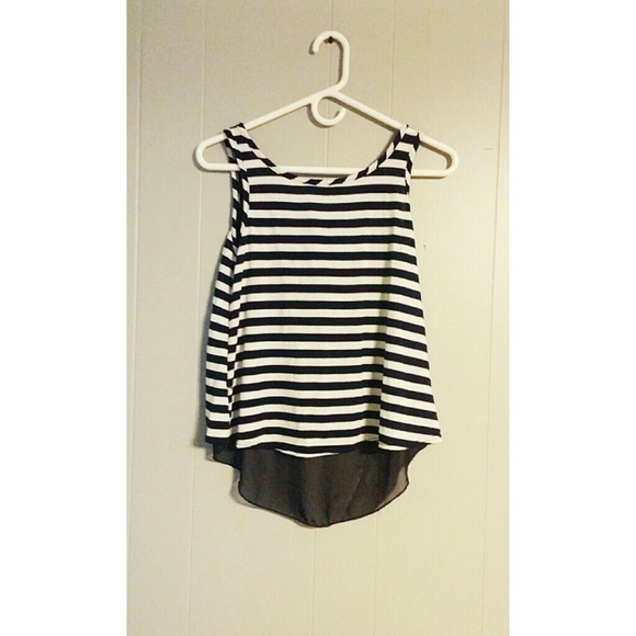 Navy Blue Striped tank