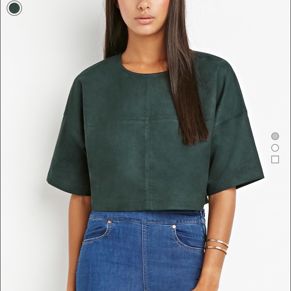 Emerald Green Suede Top 💚 - Picture 1 of 4