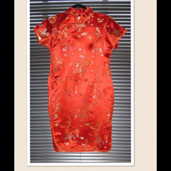 Red SHANGHAI SOHO Kimono Dress Sz XS