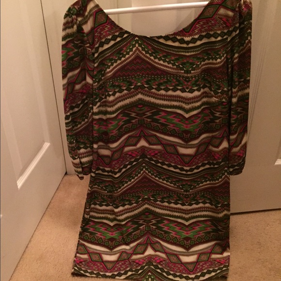 Aztec Pattern Mini Dress Aztec Pattern Mini Dress - image 1