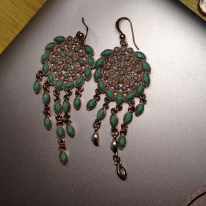 Turquoise chandelier earrings