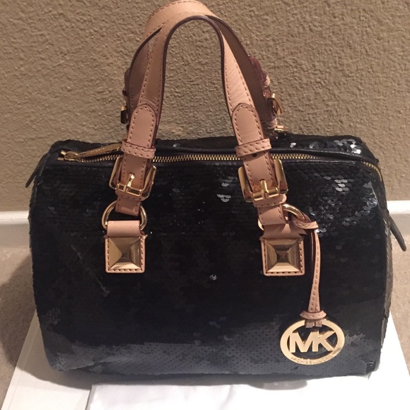 SOLD MIchael Kors Medium Grayson Sequin Satchel