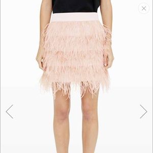 Club Monaco Blush Ostrich Skirt