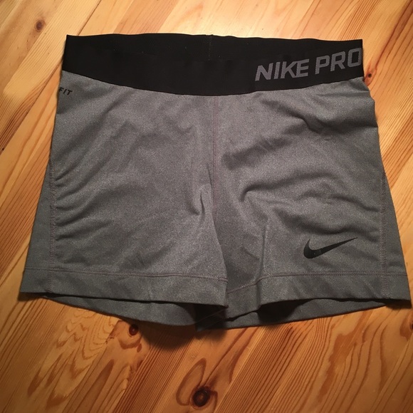 Grey Nike Pro short spandex