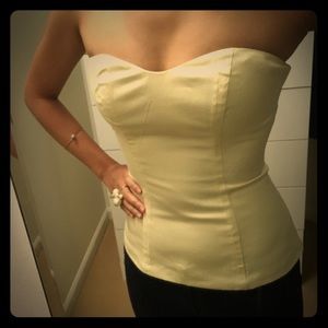 French Connection cream color bustier