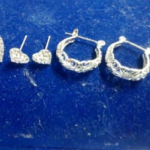 Sterling silver 2 pair earring bundle