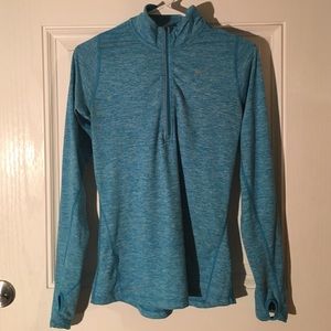 Heather blue Nike pro half zip