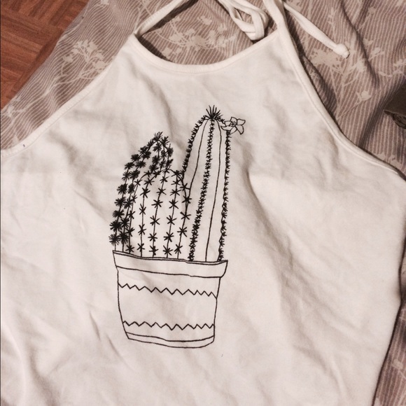 LA Hearts cactus halter top NWOT