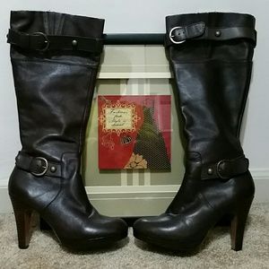 Zigi Soho Bridal Brown Tall Leather Boots Size 7