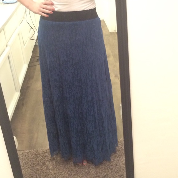 LuLaRoe blue long skirt