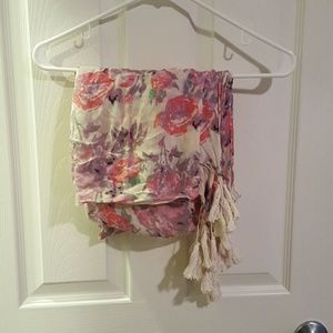 Floral patterned scarf