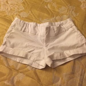 White stretch shorts