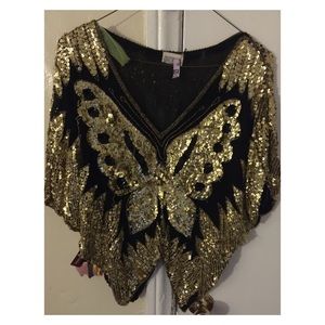 Vintage sequin top