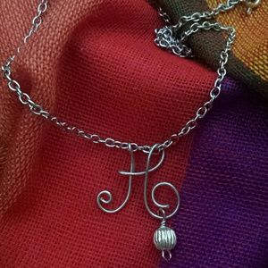 Silver Plated Initial *H* pendant