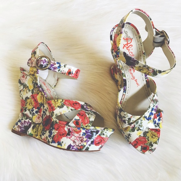 Alice + Olivia Shoes - Alice + Olivia Floral Wedges