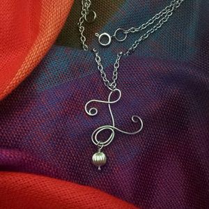 Silver plated Initial *L* pendant