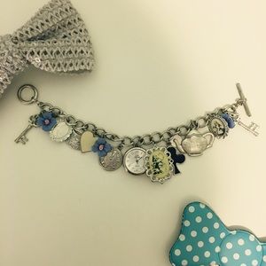 Alice in wonderland charm bracelet watch